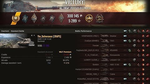 WOT - HACKER - 5 KILLS 11.2K DAMAGE ACE TANKER - World Of Tanks