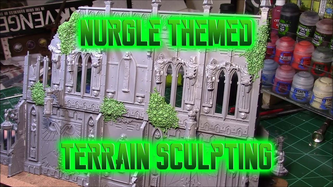 How to Sculpt Nurgle Overgrown Terrain! Custom Green Stuff work!