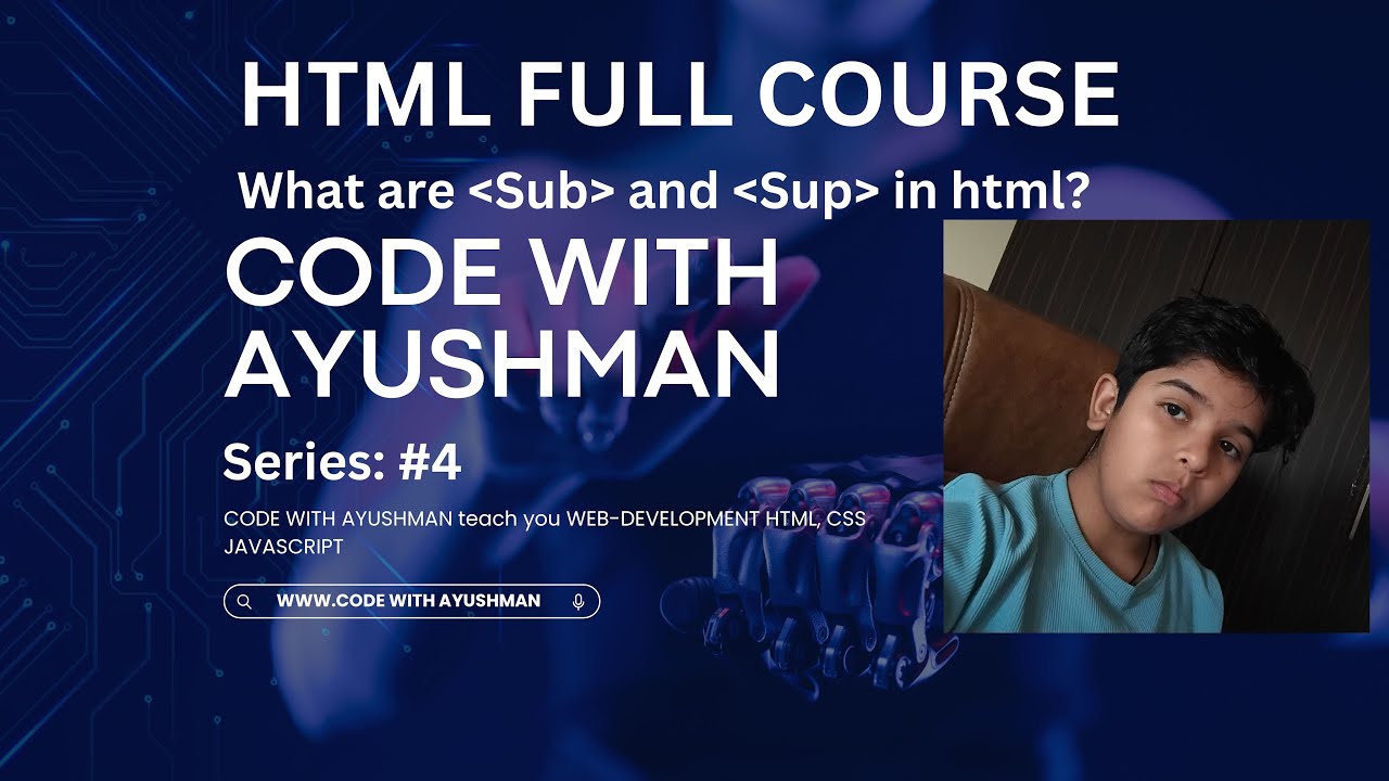 Subscript and Superscript tags in html - YouTube