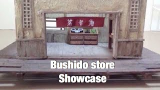 Thatched roof & edo-period store for Bushido