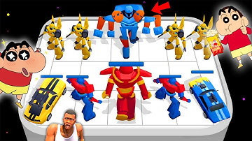 NOOB vs PRO vs HACKER in MERGE BATTLE CAR with SHINCHAN and CHOP