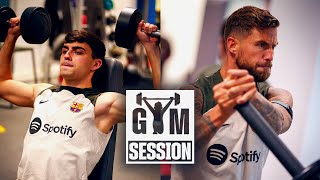 💪👀 THIS IS WHAT A BARÇA GYM SESSION LOOKS LIKE