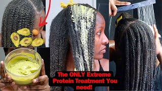 The ONLY Extreme Deep conditioning Protein Treatment Mask for #naturalhair | Egg and Avocado mask