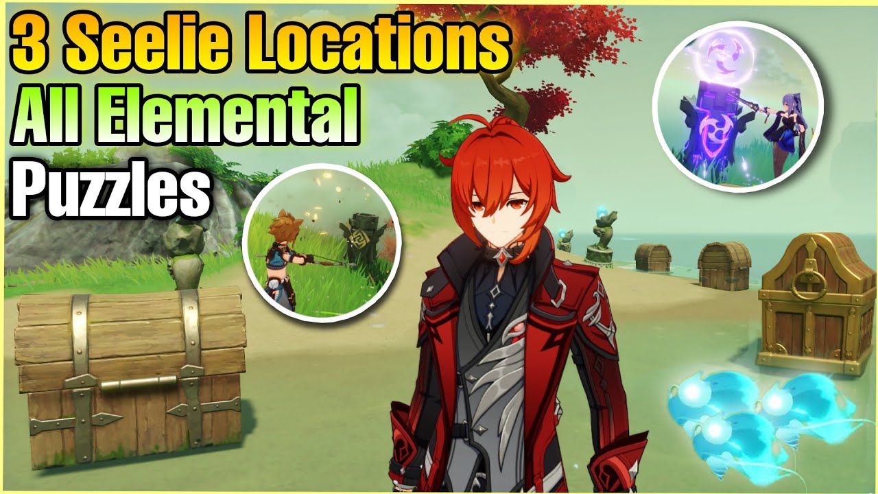 Pudding Isle 3 Seelie and All elemental monument Puzzle  |【2.8 Genshin Impact】