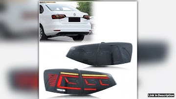 LED Tail Lights for Volkswagen VW Jetta 20152018 MK6 Startup Animation Sequential Turn Signal Black