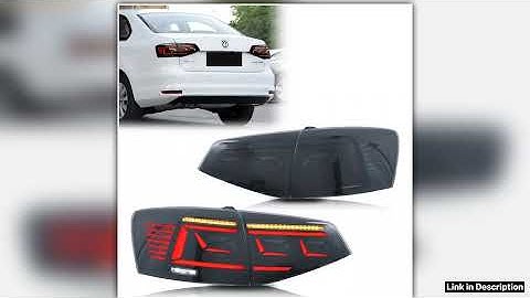 LED Tail Lights for Volkswagen VW Jetta 20152018 MK6 Startup Animation Sequential Turn Signal Black