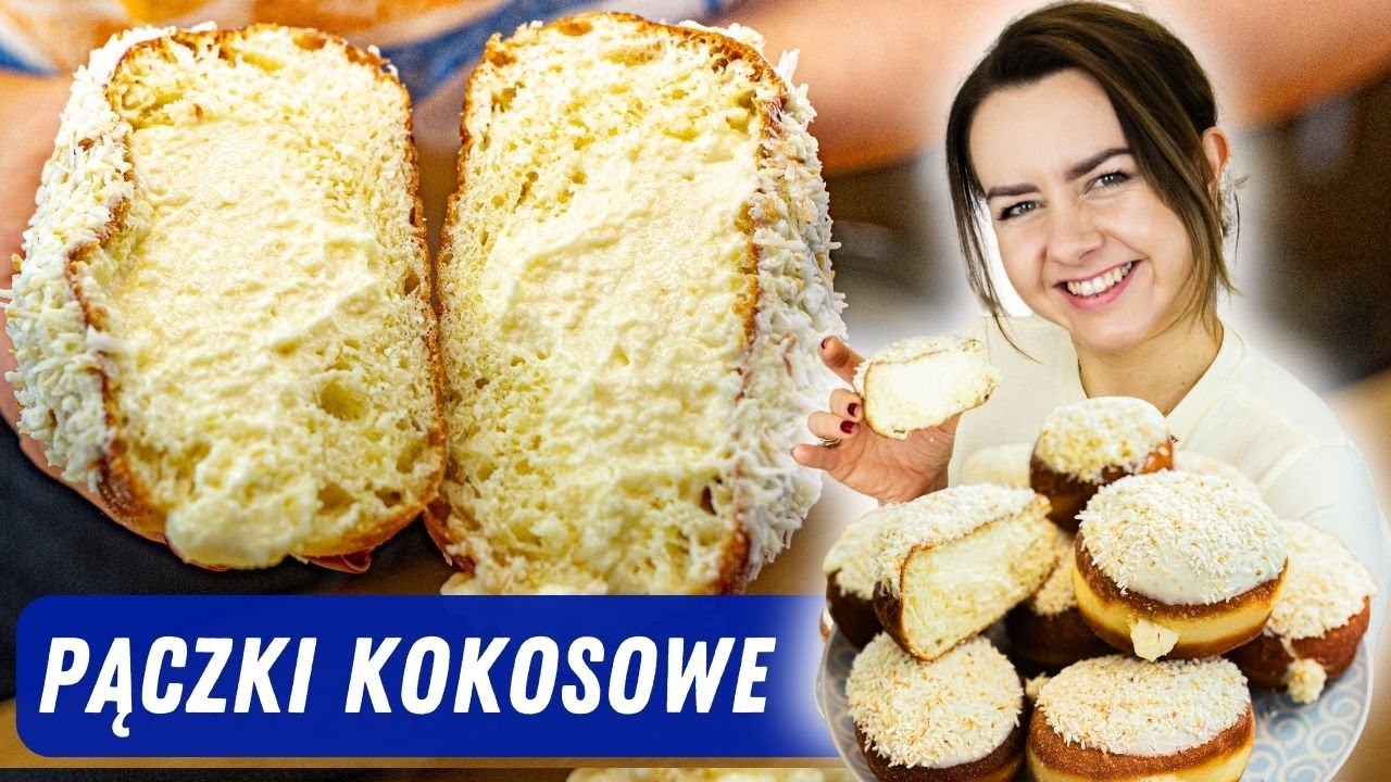 PĄCZKI, które uzależniają! ❤️ Z nadzieniem kokosowym i białą czekoladą