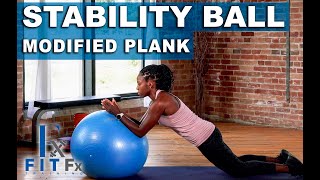 Celebrity Stability Ball Modified Plank Tutorial | Strengthen Your Core & Shoulders, Improve Back Pain Wealth