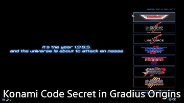 Konami Code Secret Unlockables Within Gradius Origins