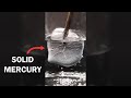 Pouring mercury metal into liquid nitrogen
