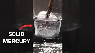 Pouring mercury into liquid nitrogen