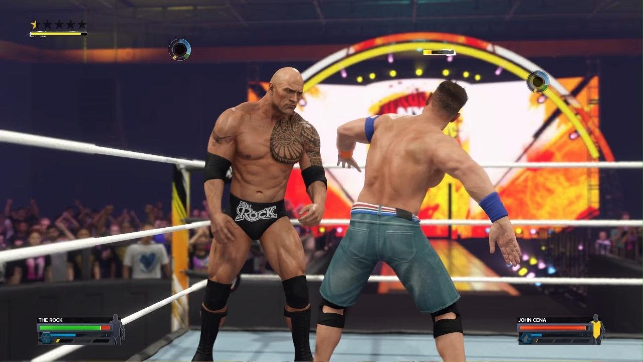The Rock vs John Cena | WWE 2K24 - YouTube