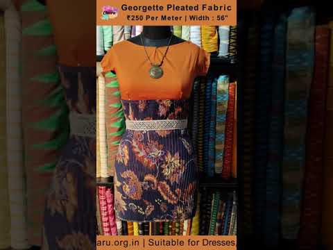 Beautiful Dress By Pleated Fabric | Georgette Pleated Fabric |