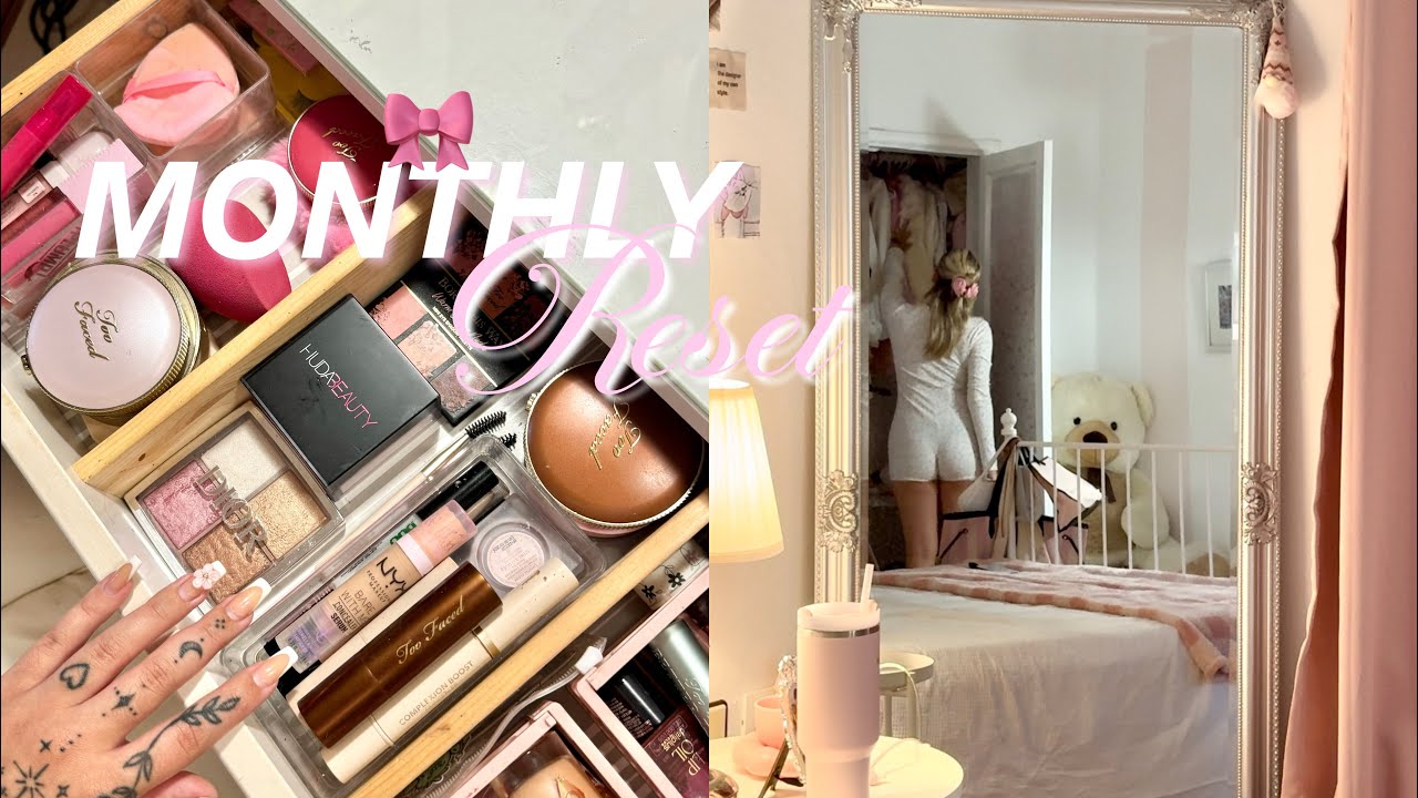 MONTHLY RESET routine! 🎀🫧 {cambio de armario, prep septiembre, limpieza, organización…}
