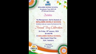 BENJAMIN WORLD SCHOOL ANNUAL DAY CELEBRATION - 2024
