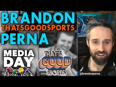 Brandon Perna Shows up fashionably late and talks not being at the Super Bowl (MEDIA DAY HIGHLIGHT)