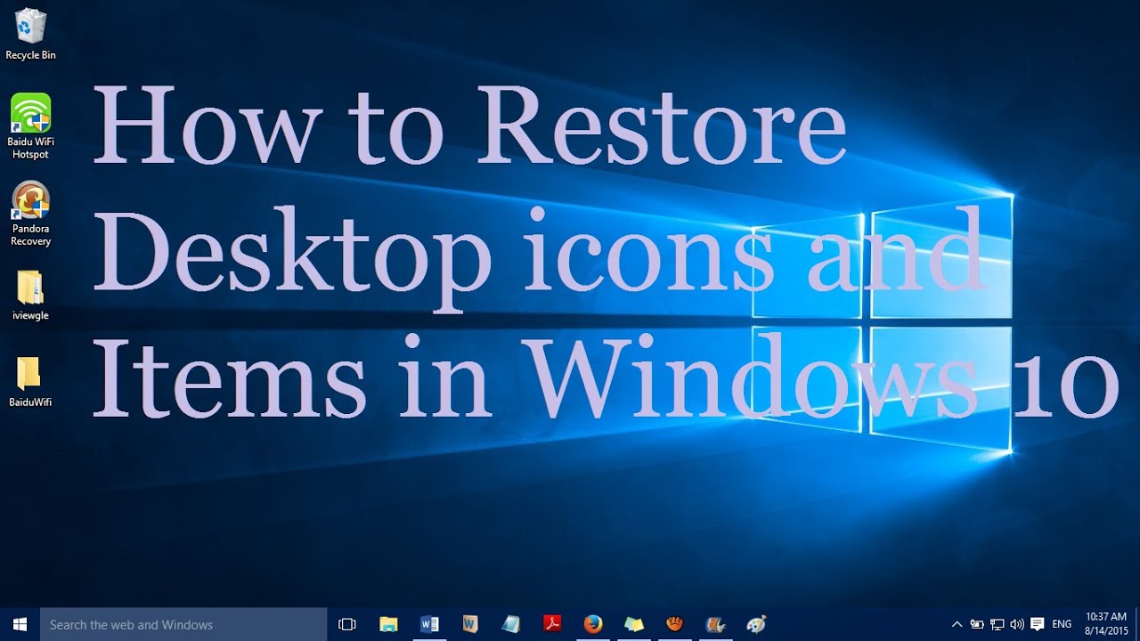 How To Restore Desktop Icons On Windows 10 And 11 Www vrogue co
