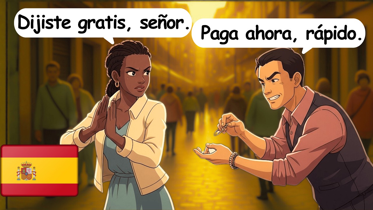 10 Spanish Conversations for Beginners (A1-A2) | Street Trouble in Spain