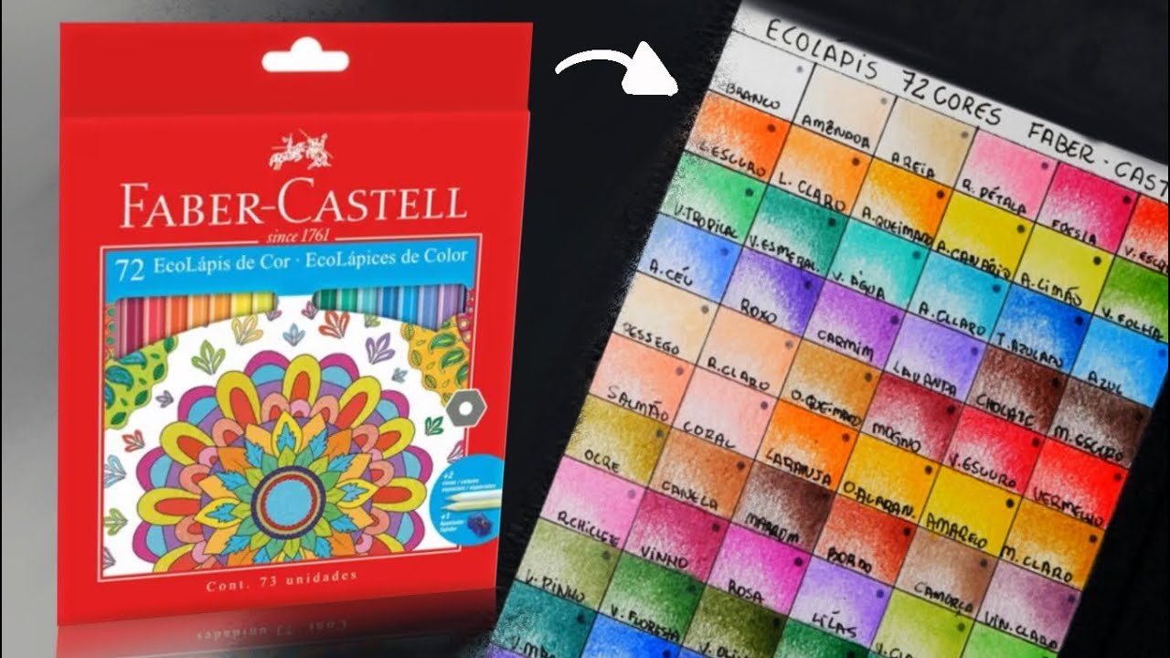 ECOLÁPIS 72 CORES FABER-CASTELL Tabela de Cores