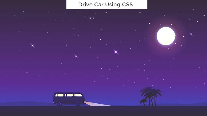 Drive Car Using CSS - Moving Car CSS Animation Using HTML/CSS/JavaScript