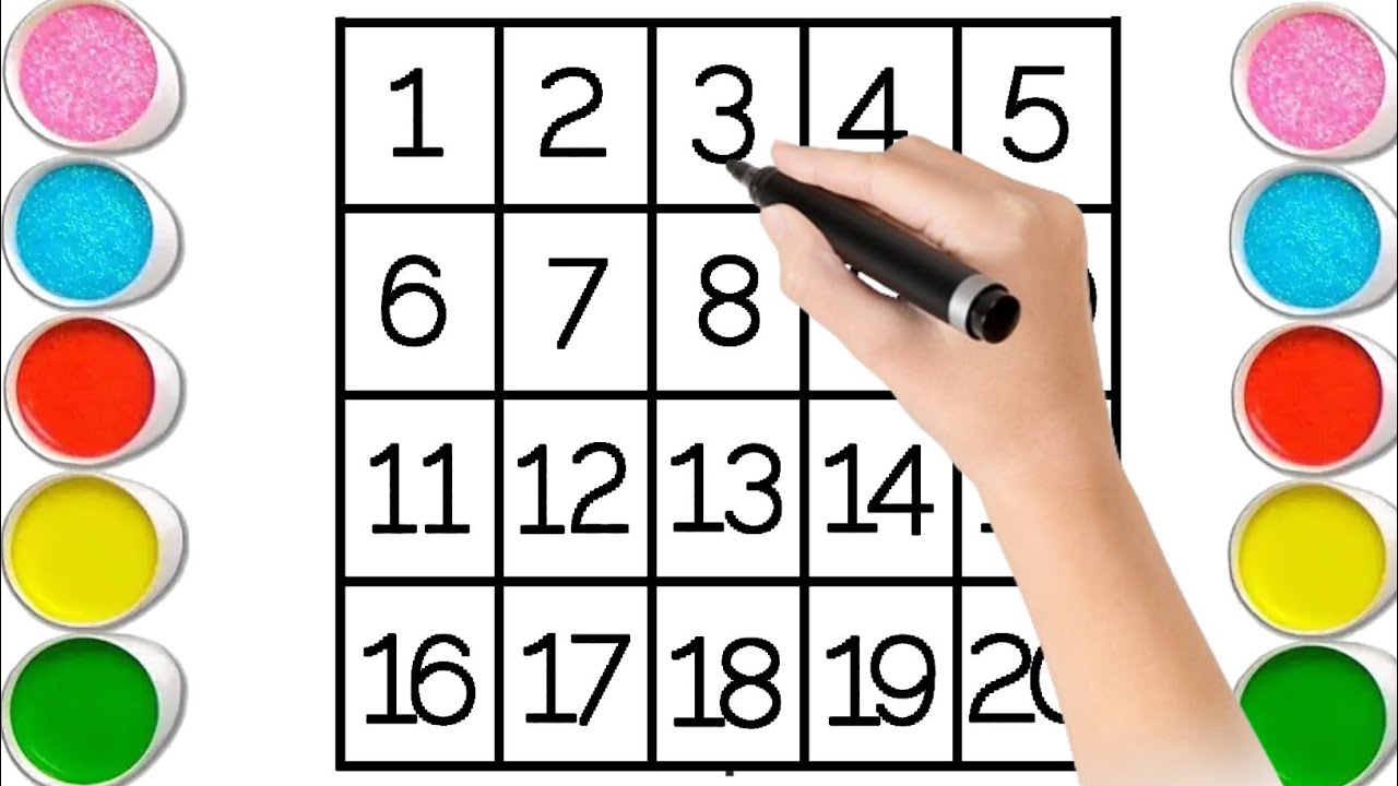 Learn Counting 1 To 20 For Kids | Fun And Easy Learning With Colours ...