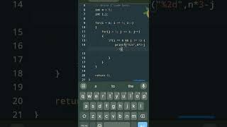 Pattern no. 39 || C language #programming #cpattern #clanguage #ccode #pattern #programming