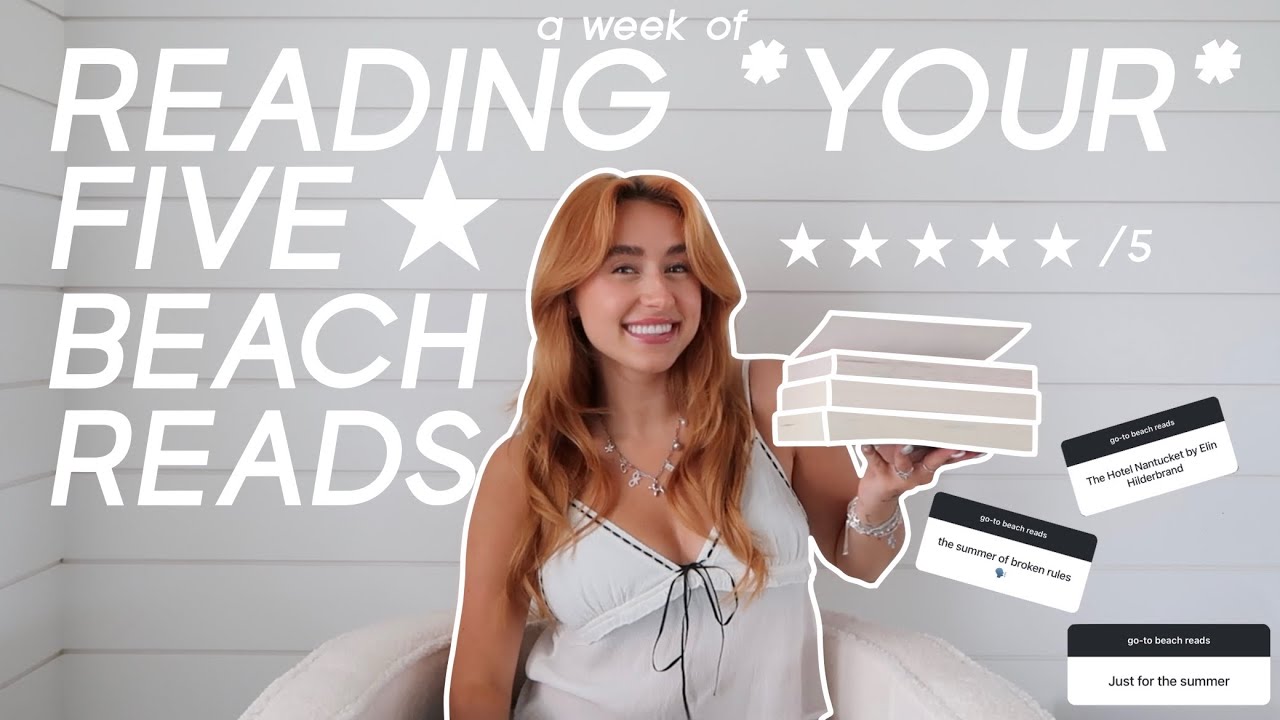 reading YOUR five star beach reads *on the beach* (spoiler free reading vlog)