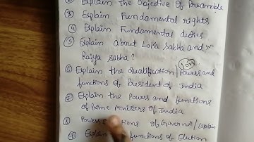 3rd sem Bcom Constitution of India Important Questions @Tutor_from_home