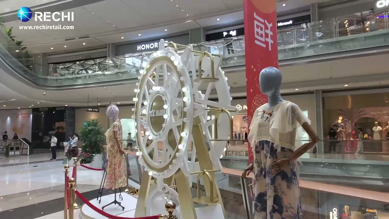 Shopping Mall Retail Visual Merchandising Display Prop With Led Lights