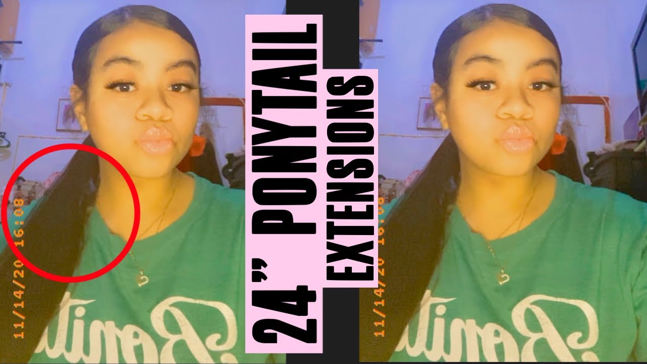 24 INCH SIDE PART SLEEK PONYTAIL💗 ft ISAIC HAIR