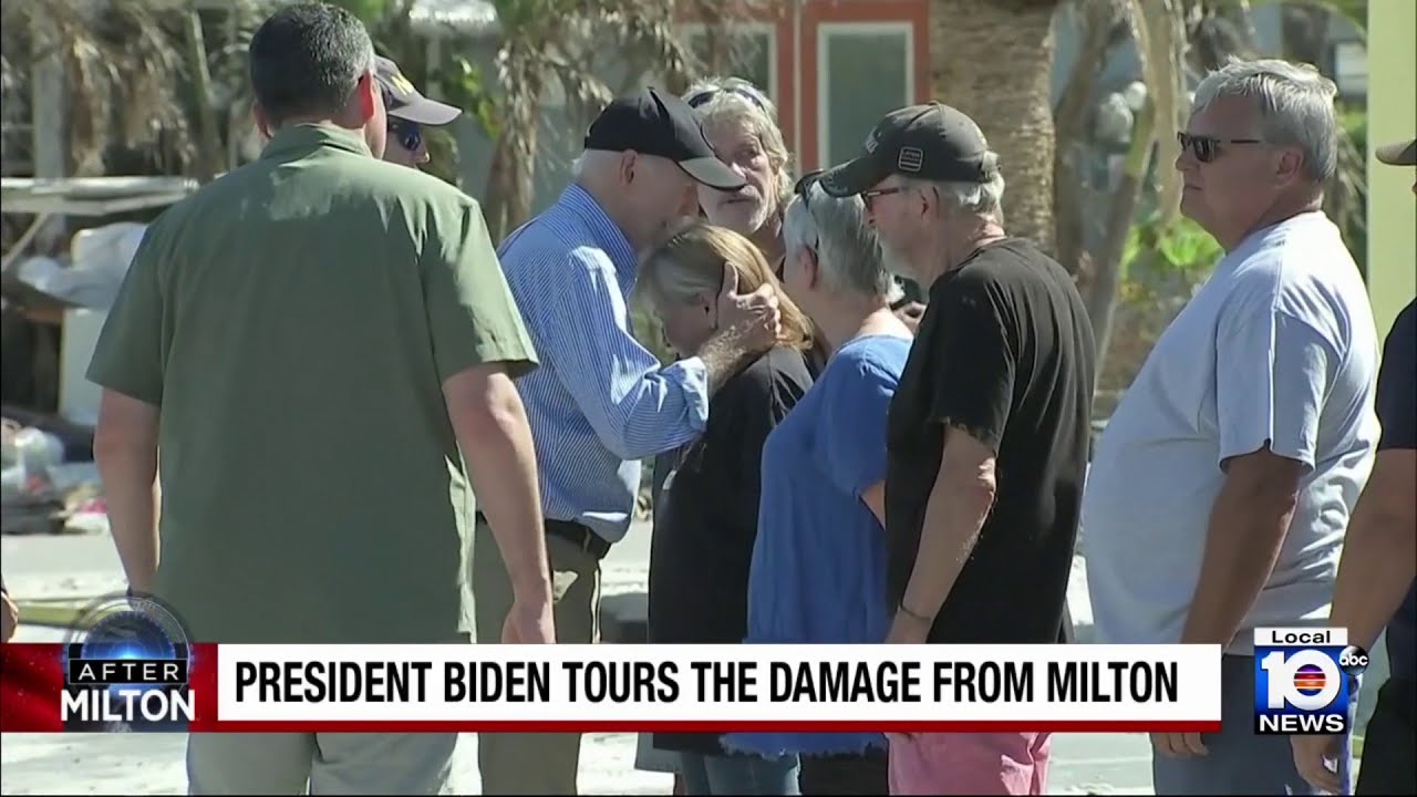 Biden surveys Hurricane Milton damage in Florida - YouTube