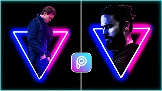 NEON TRIANGLE effect ; PICSART