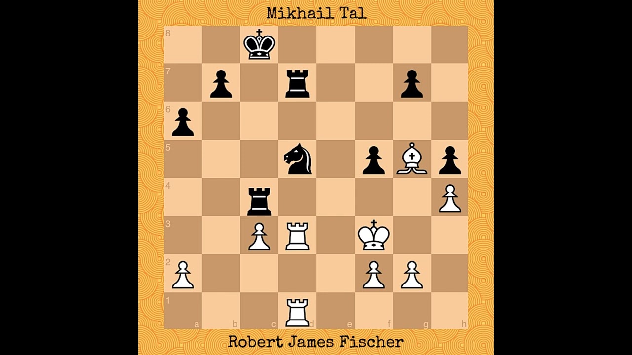 Robert James Fischer vs Mikhail Tal, 1962 #chess #chessgame 