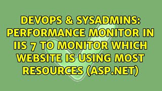 performance monitor in iis 7 to monitor which website is using most resources (asp.net)