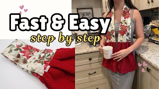 Sewing A Scarf Towel (Kitchen Boa) - DIY step by step