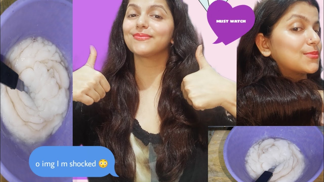 Diy keratin treatment at home ll just 2ingrediants ll only 5rs mai... YouTube