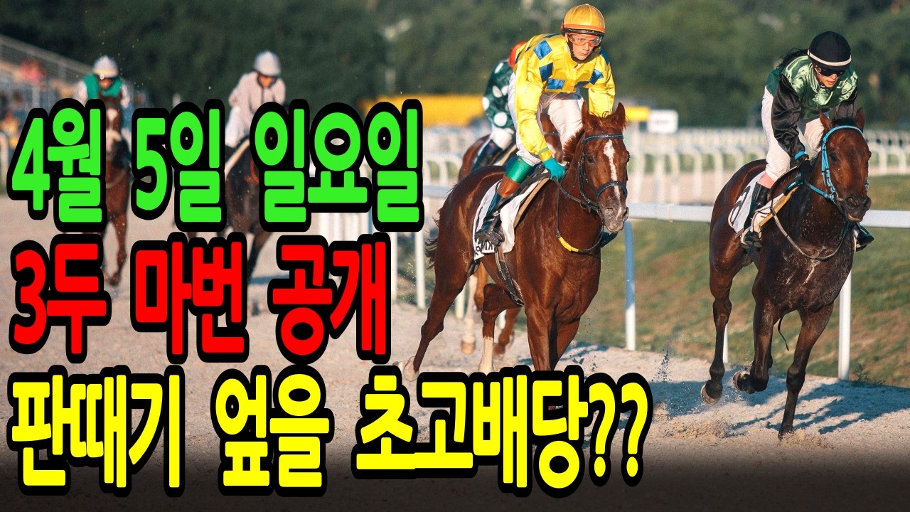 4월 5일 일요일 경마~"오늘 이놈이 사고 칩니다" 인기마 다 부러뜨릴 역대급 복병의 출격ㅣ승전경마 l 경마 l 경마예상 l 코리아레이스 l 검빛경마 ㅣ경마정보
