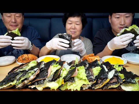 (Folded <strong>Square</strong> Gimbap) 요리&amp;amp;먹방!! - Mukbang eating <strong>show</strong>