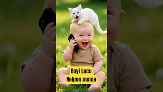 Download Lagu Bayi Lucu dan Kucing sedang nelpon #shortvideo #funny MP3