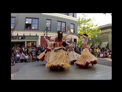 Shekinah Tribal Belly Dance performing on Pacific Ave. for National Dance Week.