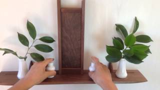 神棚 　モダン　おしゃれ　セット販売（ウォールナット壁掛け棚１２０ ひとえセット）