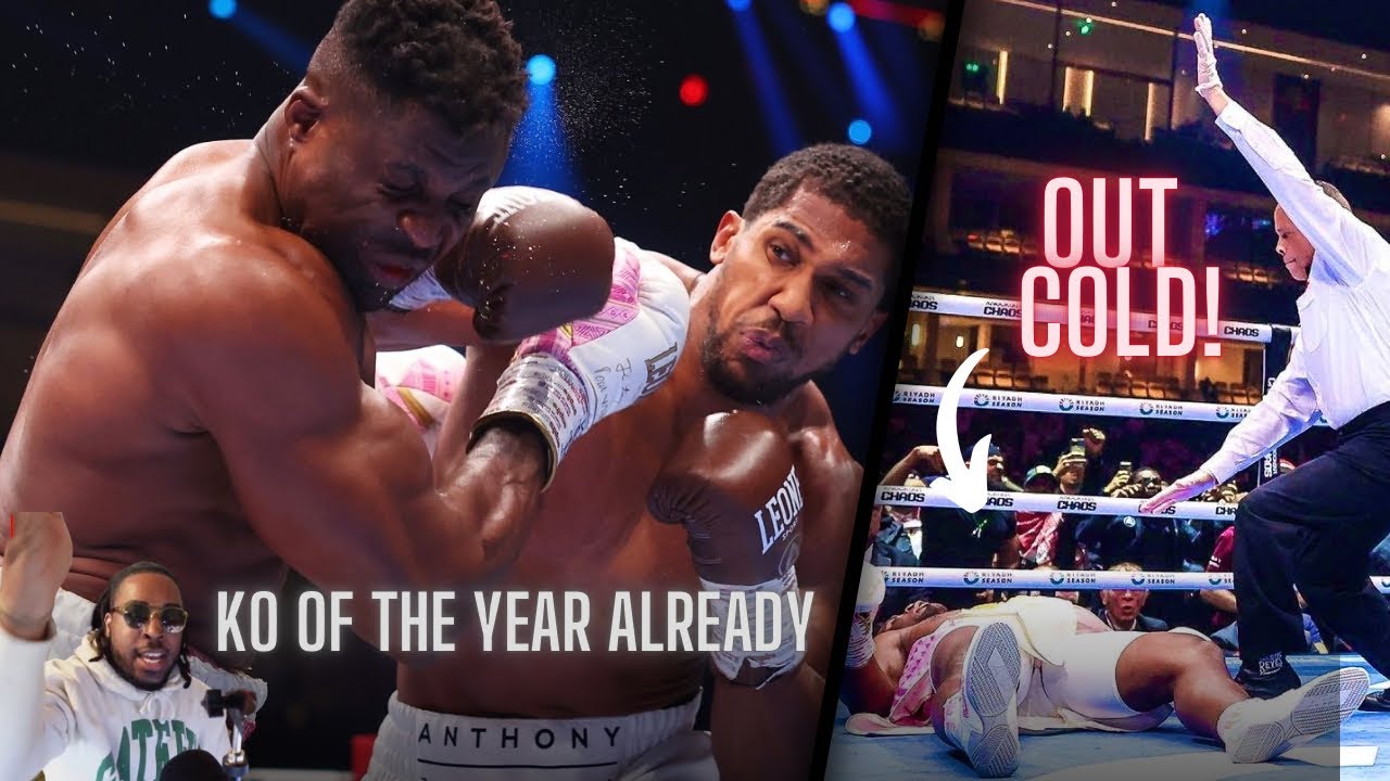 Anthony Joshua Knocks Francis Ngannou OUT COLD (Live Reaction) | BOXING ...