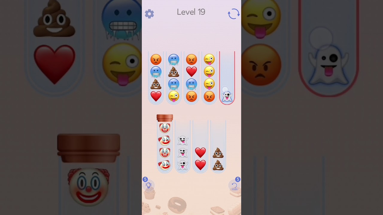 Emoji Sort Master Level 19 Walkthrough Solution iOS/Android