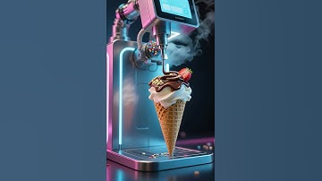 ai,automatic ice cream machine ，chocolate like smooth silk #deepseek #ai#icecream #sorvete
