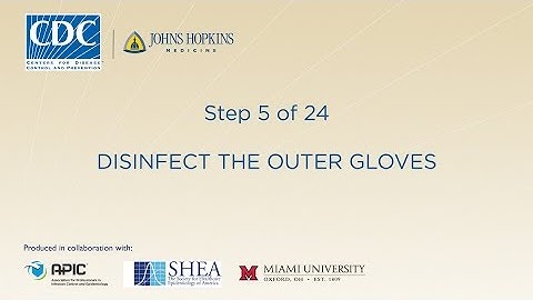 Disinfect the Outer Gloves (Step 5/24)