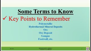 Technical Terms Geology Of Ore Deposits Economic Geology