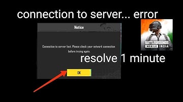 BGMI Connection to server lost. Please check your network connection before trying again. error🔥🤔