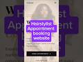 HAIRSTYLIST APPOINTMENT BOOKING WEBSITE