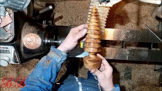 Bespoke Acacia Christmas tree with Star Topper / Wood Turning