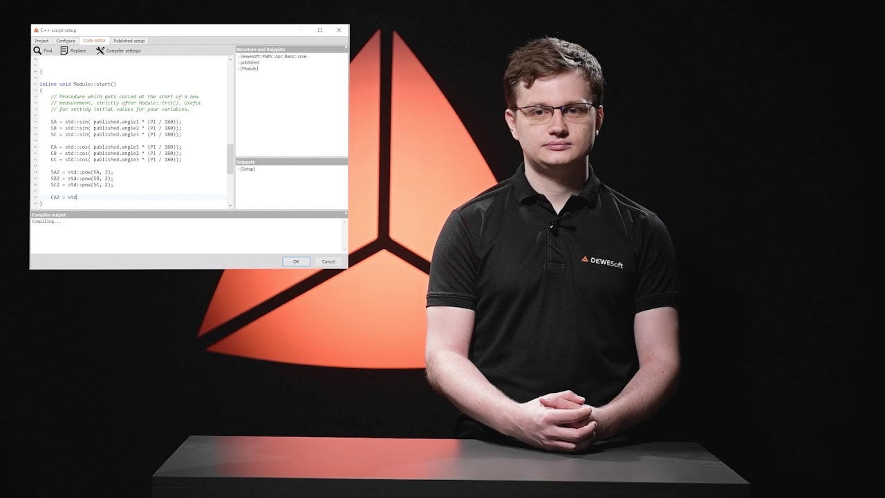 C++ Script IDE For Dewesoft Data Acquisition Software - YouTube